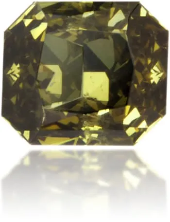 Earrings Natural Green Diamond Rectangle 024 ct Polished Langerman Diamonds