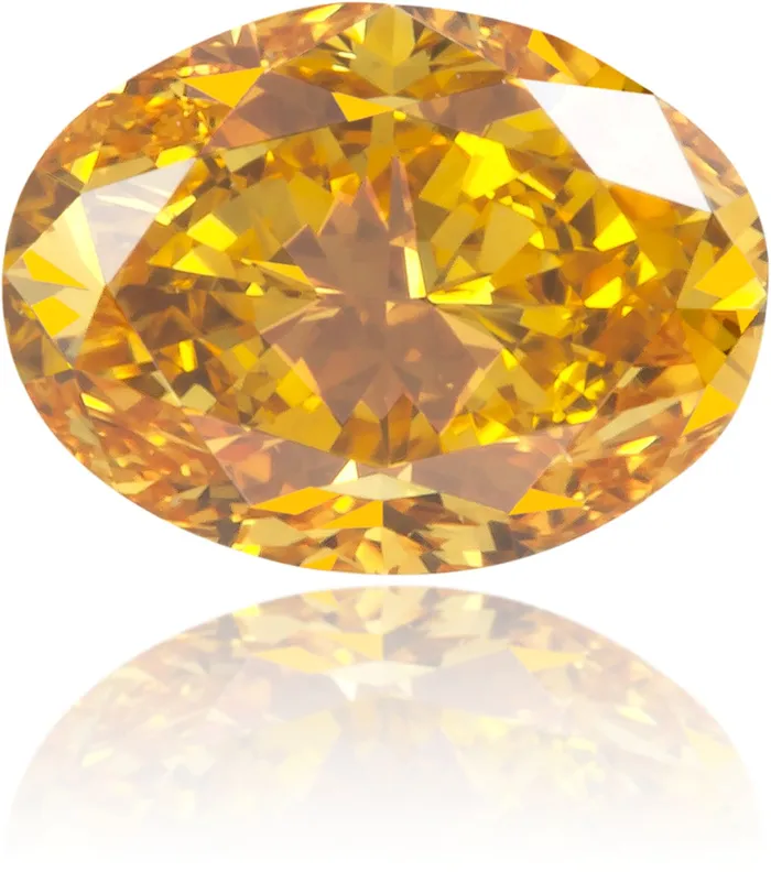 Earrings Natural Orange Diamond Oval 048 ct Polished Langerman Diamonds