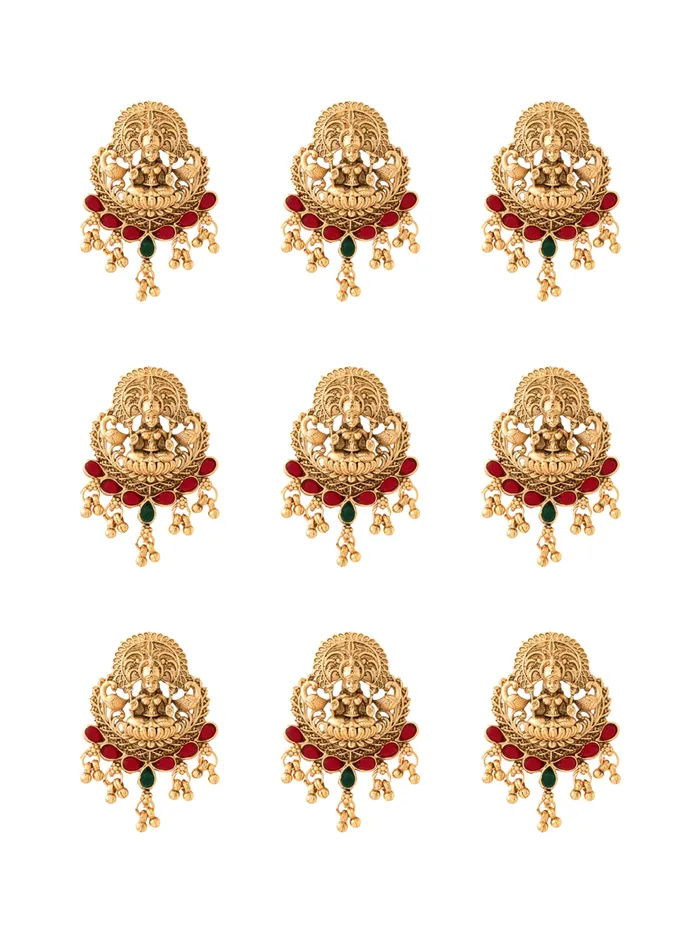 Earrings Pack of 9 GoldPlated Bridal Hair Comb Jadai Billai Traditional Design For All Hair Types Gold Yellow Chimes Earrings Pack of 9 GoldPlated Bridal Hair Comb Jadai Billai Traditional Design For All Hair Types Gold Yellow Chimes