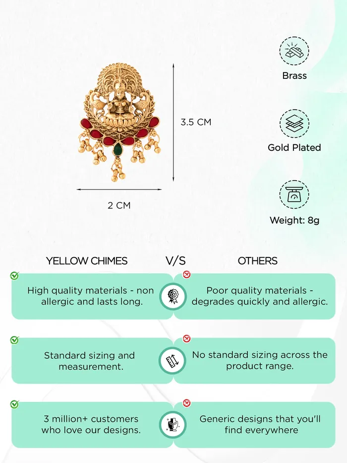 Earrings Pack of 9 GoldPlated Bridal Hair Comb Jadai Billai Traditional Design For All Hair Types Gold Yellow Chimes
