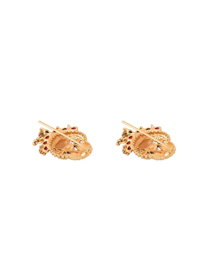 Earrings Pack of 9 GoldPlated Bridal Hair Comb Jadai Billai Traditional Design For All Hair Types Gold Yellow Chimes