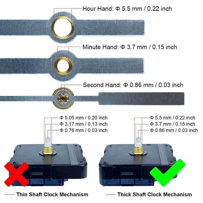 Earrings RESIN ART HUB Classic Spade Clock Hands for Resin Clock Art