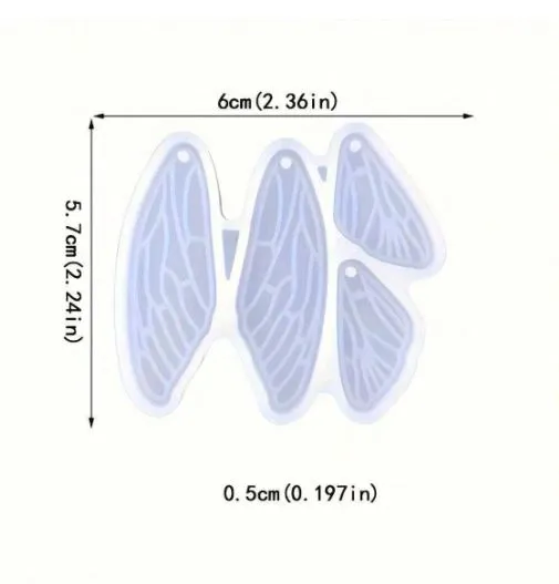 Earrings Resinarthub Butterfly Wing Shaped Earring Silicone Mold for Resin Art