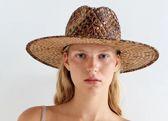 Earrings Ruslan Baginskiy Monogramembellished Fedora Hat
