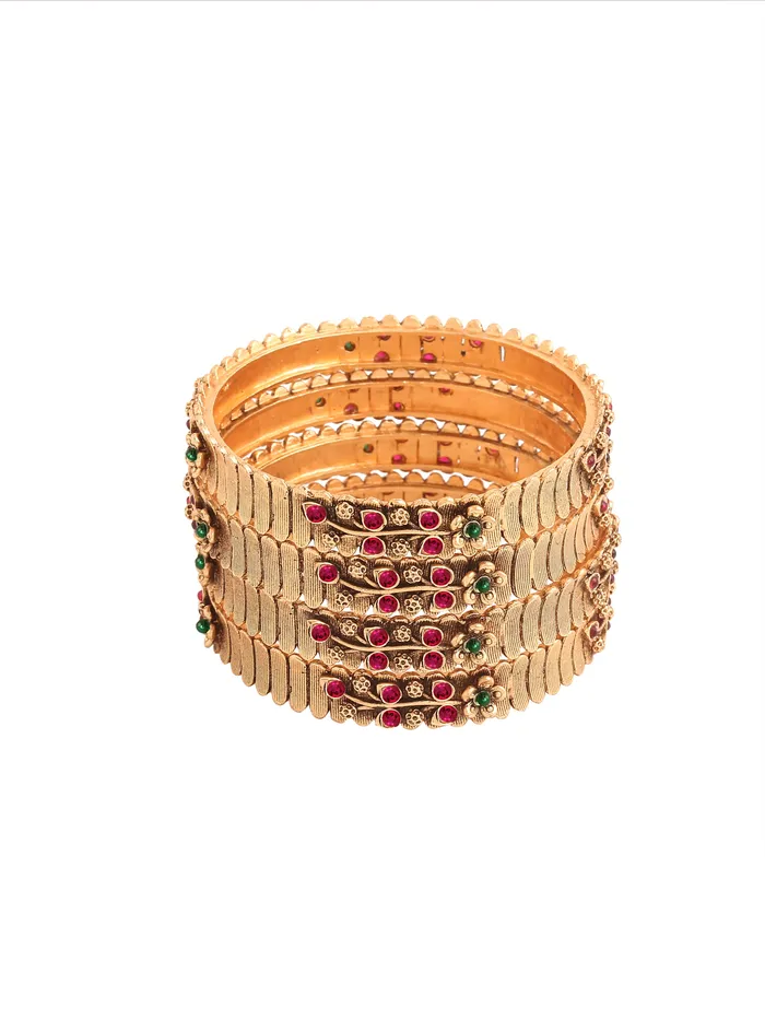 Earrings Yellow Chimes Bangles for Women Girls Womens Golden Traditional Bangles Set Ethnic Gold Plated 2 4 Pcs Bangles Hand Accessories for Women Birthday Anniversary Gift for Wife BG 19 26 Yellow Chimes