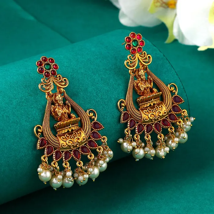 Earrings Yellow Chimes Kairangi Earrings For Women Gold Plated Pink Stone Studded Pearl Beads Traditional Temple Ethnic Drop Earrings For Women and Girls Earrings Yellow Chimes Kairangi Earrings For Women Gold Plated Pink Stone Studded Pearl Beads Traditional Temple Ethnic Drop Earrings For Women and Girls