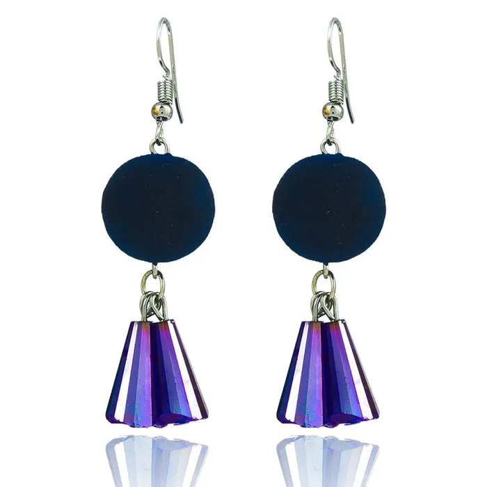 Earrings Yellow Chimes PomPom Style Purple Tassel Earring for Women Girls Yellow Chimes Earrings Yellow Chimes PomPom Style Purple Tassel Earring for Women Girls Yellow Chimes