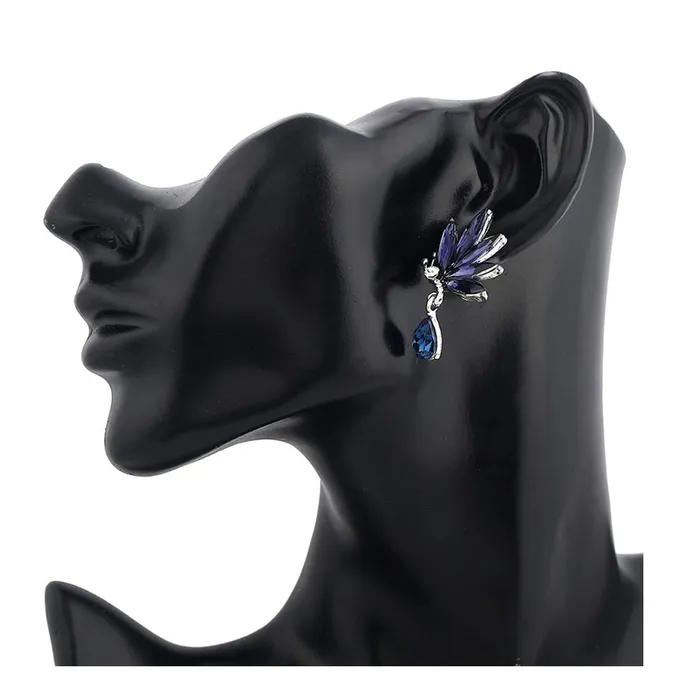 Earrings Yellow Chimes Yellow Chimes Angels Wings Blue Drop Earring for Women Girls