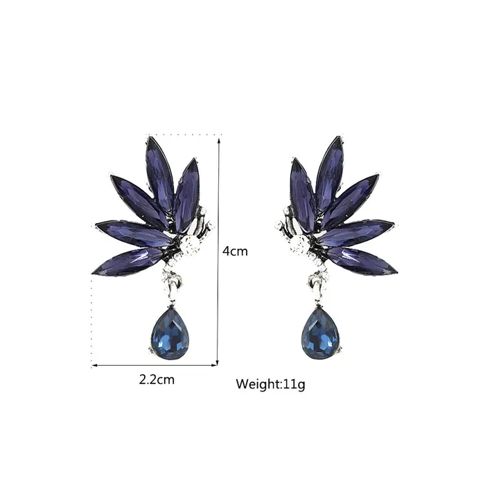 Earrings Yellow Chimes Yellow Chimes Angels Wings Blue Drop Earring for Women Girls