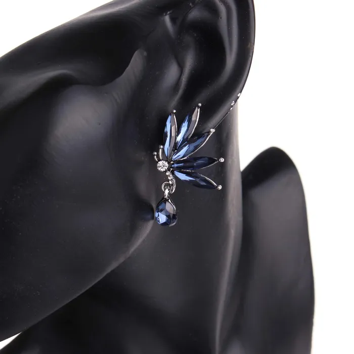 Earrings Yellow Chimes Yellow Chimes Angels Wings Blue Drop Earring for Women Girls