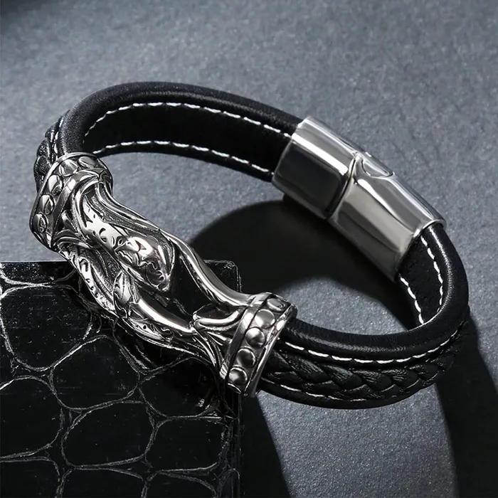 Earrings Yellow Chimes Yellow Chimes Bracelets for Men and Boys Black Leather Bracelet for Men MagneticClasp Genuine Leather Wrap Bracelets for Men Birthday Gift for Men and Boys Anniversary Gift for Husband