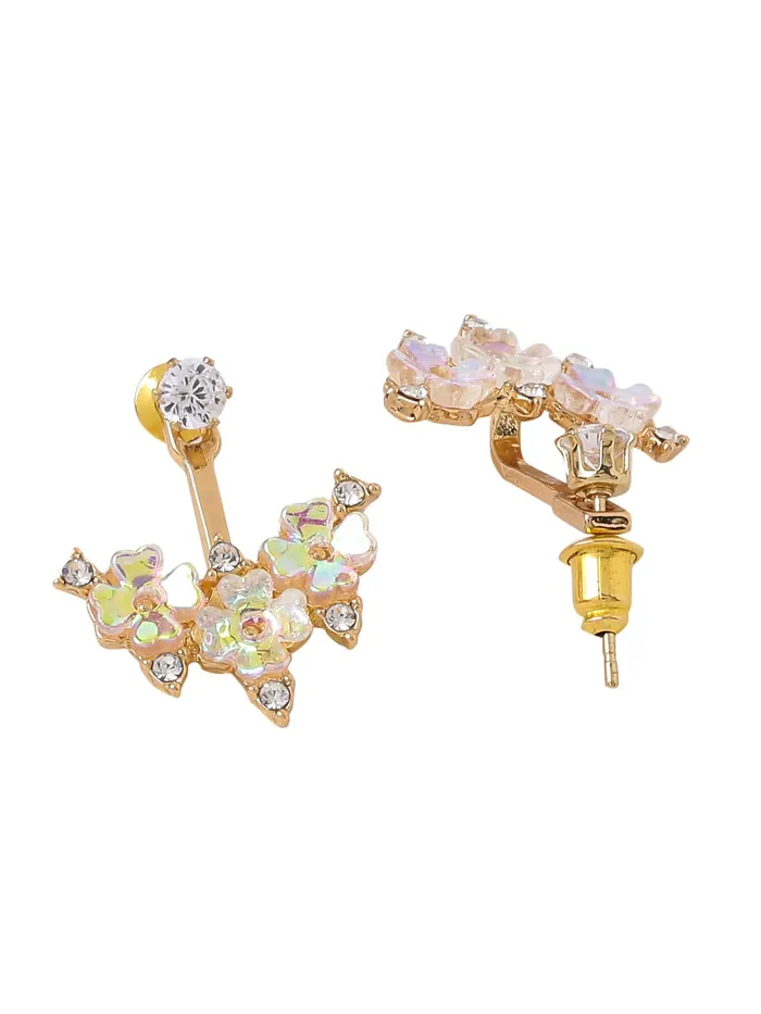 Earrings Yellow Chimes Yellow Chimes Earrings for Women and Girls Drop Earrings for Girls Floral Crystal Drop Earrings Birthday Gift for girls and women Anniversary Gift for Wife