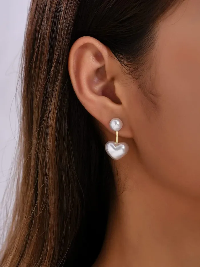 Earrings Yellow Chimes Yellow Chimes Earrings for Women and Girls Heart Drop Earrings for Women Valentine Special Love Heart Drop Earrings For Girls Birthday Gifts For Women Valentine Gift for Girls