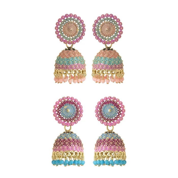 Earrings Yellow Chimes Yellow Chimes Earrings for Women and Girls Traditional Multicolor Meenakari Jhumka Gold Plated Earring Set Dome Shaped Jhumki Earrings Combo Birthday Gift for Girls Women ME 10 Earrings Yellow Chimes Yellow Chimes Earrings for Women and Girls Traditional Multicolor Meenakari Jhumka Gold Plated Earring Set Dome Shaped Jhumki Earrings Combo Birthday Gift for Girls Women ME 10