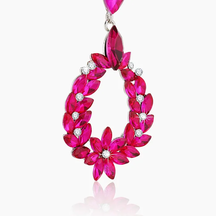 Earrings Yellow Chimes Yellow Chimes Elegant A5 Grade Sparkling Crystal Crystal Drop Earrings for Women and Girls