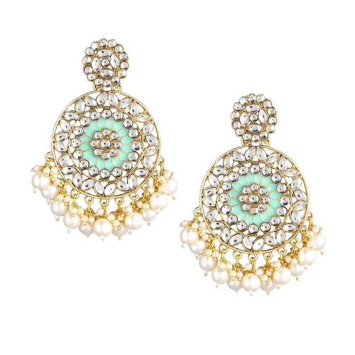 Earrings Yellow Chimes Yellow Chimes Ethnic Gold Plated Green Meenakari Touch Traditional Kundan Studded Round Design Pearl moti Dangler Earrings for Women and Girls Medium YCTJER82KUDCRGR Earrings Yellow Chimes Yellow Chimes Ethnic Gold Plated Green Meenakari Touch Traditional Kundan Studded Round Design Pearl moti Dangler Earrings for Women and Girls Medium YCTJER82KUDCRGR
