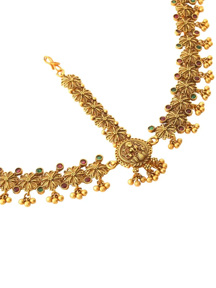 Earrings Yellow Chimes Yellow Chimes Head Chain For Women Gold Toned Bridal layered Beaded Traditional Mathapatti For Women and Girls Gold2