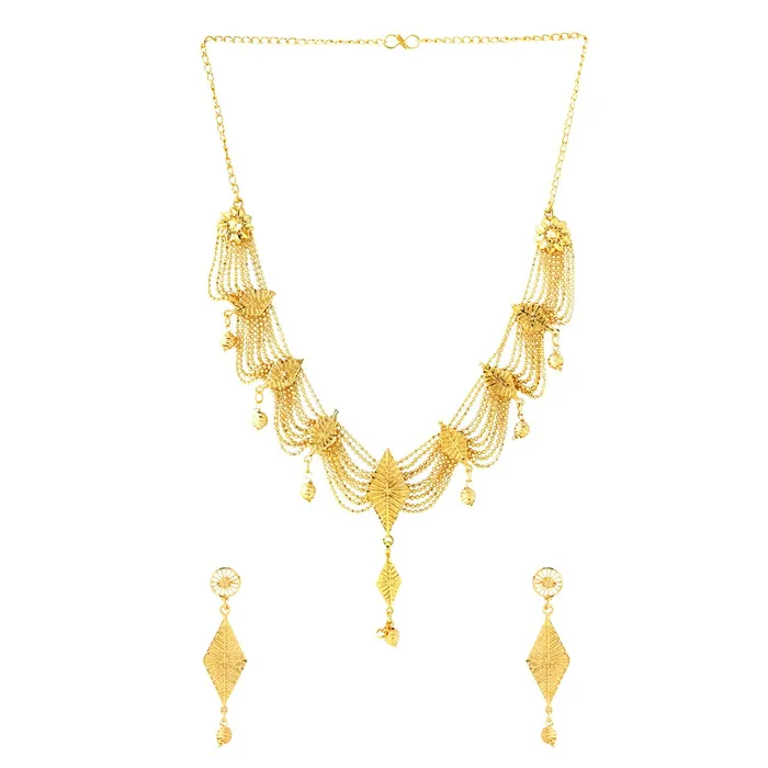 Earrings Yellow Chimes Yellow Chimes Jewellery Set for Women and Girls Gold Jewellery Set for Women Gold Plated Necklace Set Mutilayer Jewellery Set Birthday Gift for girls and women Anniversary Gift for Wife
