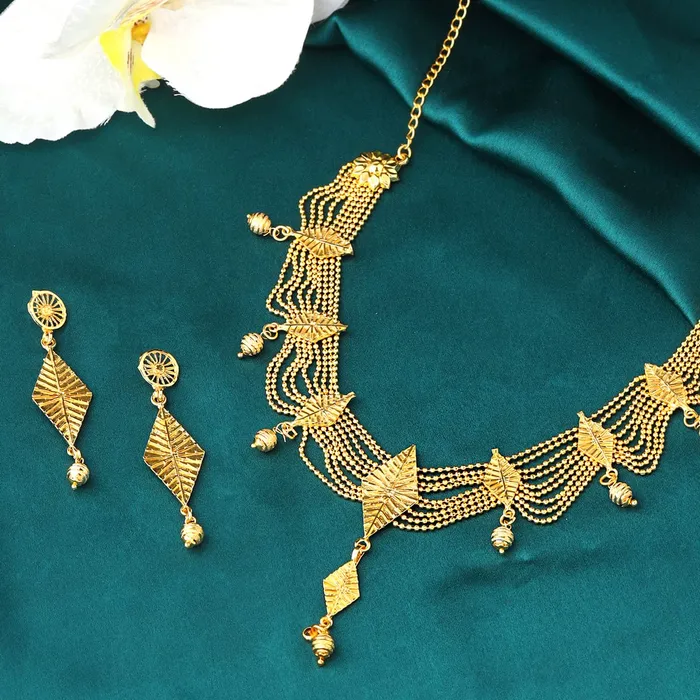 Earrings Yellow Chimes Yellow Chimes Jewellery Set for Women and Girls Gold Jewellery Set for Women Gold Plated Necklace Set Mutilayer Jewellery Set Birthday Gift for girls and women Anniversary Gift for Wife