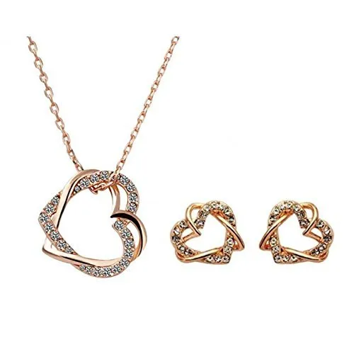 Earrings Yellow Chimes Yellow Chimes Moxie Collection Embracing Hearts in Love Alloy Pendant Set for Women and Girls Earrings Yellow Chimes Yellow Chimes Moxie Collection Embracing Hearts in Love Alloy Pendant Set for Women and Girls