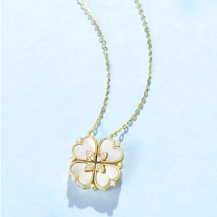 Earrings Yellow Chimes Yellow Chimes Pendant for Women and Girls Crystal Heart Necklace for Women Gold Plated Joining Heart Pendant for Girls Clover Necklace Birthday Gifts For Women Valentine Gift for Girls