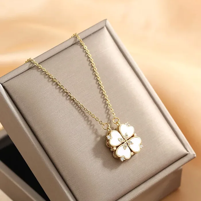 Earrings Yellow Chimes Yellow Chimes Pendant for Women and Girls Crystal Heart Necklace for Women Gold Plated Joining Heart Pendant for Girls Clover Necklace Birthday Gifts For Women Valentine Gift for Girls