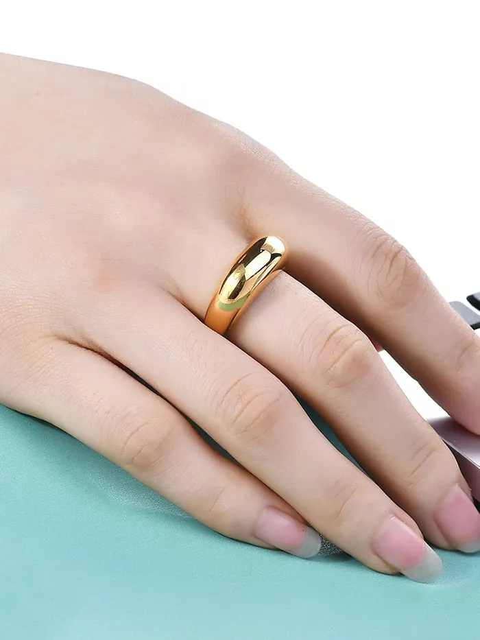 Earrings Yellow Chimes Yellow Chimes Rings for Women and Girls Fashion Band Style Rings Stainless Steel Gold Plated Finger Ring for Women Birthday Gift For Girls Women Anniversary Gift for Wife