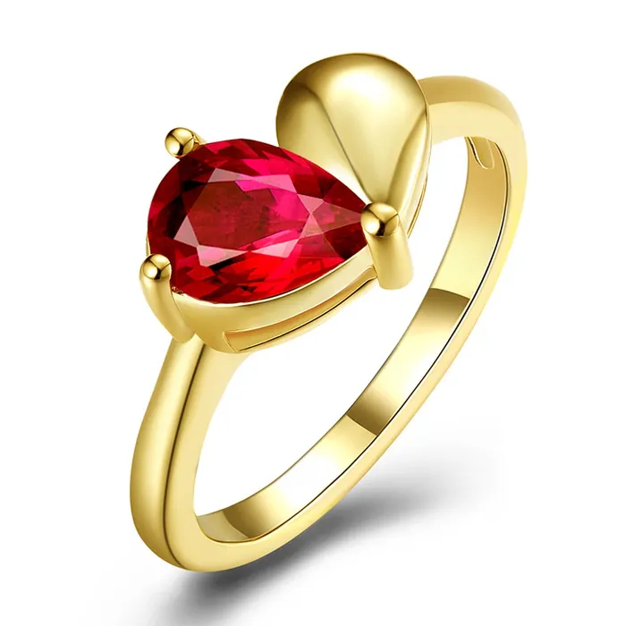 Earrings Yellow Chimes Yellow Chimes Romantic Red Heart 18K Gold Plated High Grade Crystal Ring for Women Girls Earrings Yellow Chimes Yellow Chimes Romantic Red Heart 18K Gold Plated High Grade Crystal Ring for Women Girls