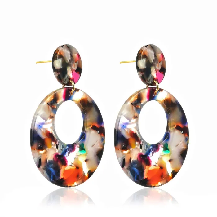 Earrings Yellow Chimes Yellow Chimes Shiny Hoops Multicolor Drop Earring for Women Girls