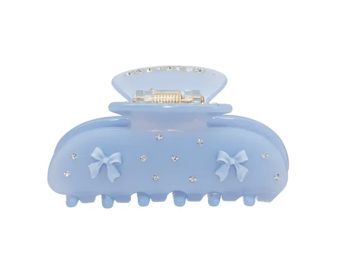 emi jay Earrings SWEETHEART CLIP IN BLUE RIBBON