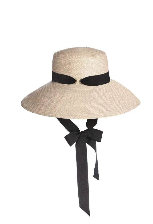 Eric Javits Rings Artista Hat Cream Black