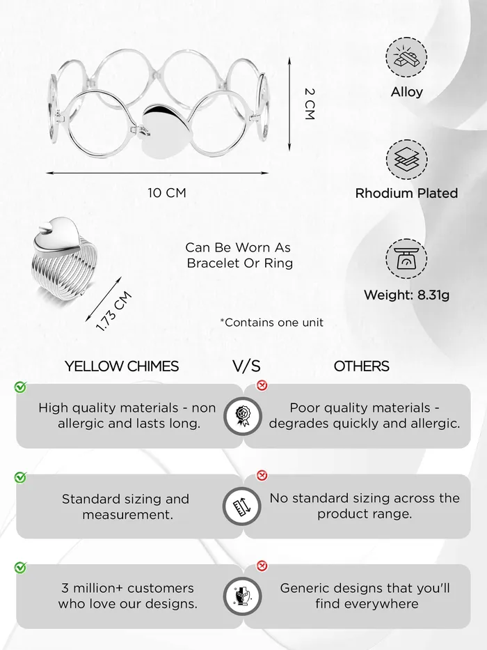 Expandable Ring Bracelet Fashion Silver Bracelet for Women 205cm Silver Unique Transformation Yellow Chimes Bracelets