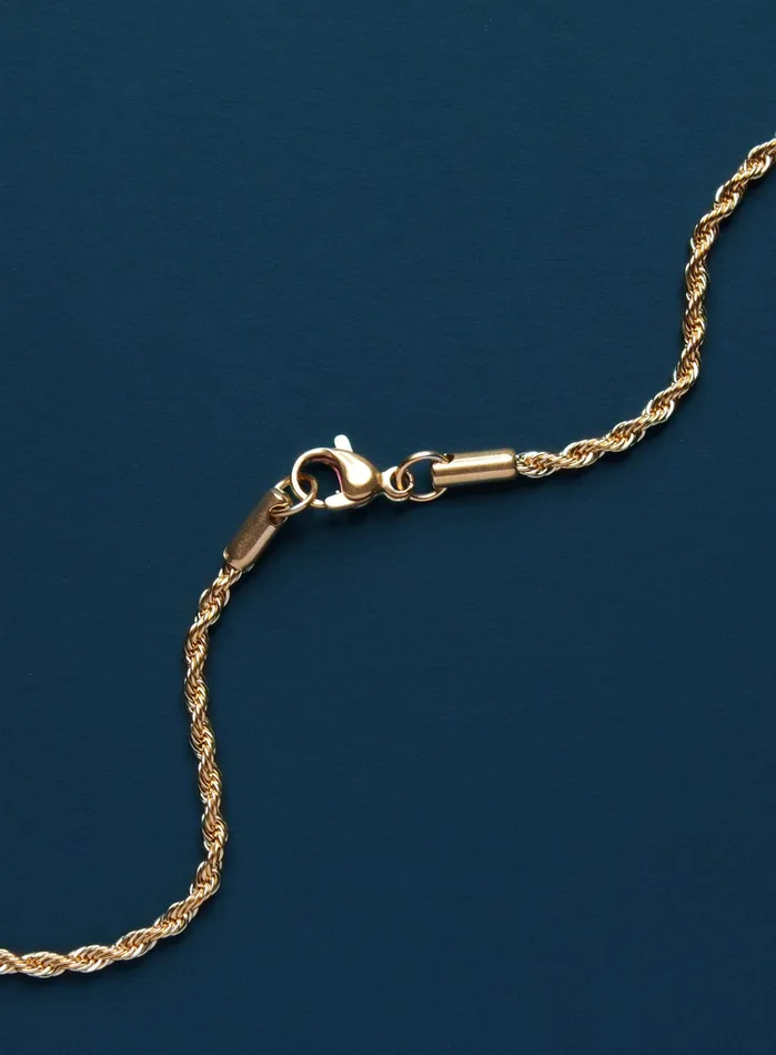 Gold Ring Necklace on rope style chain WE ARE ALL SMITH Mens Jewelry Clothing Necklaces