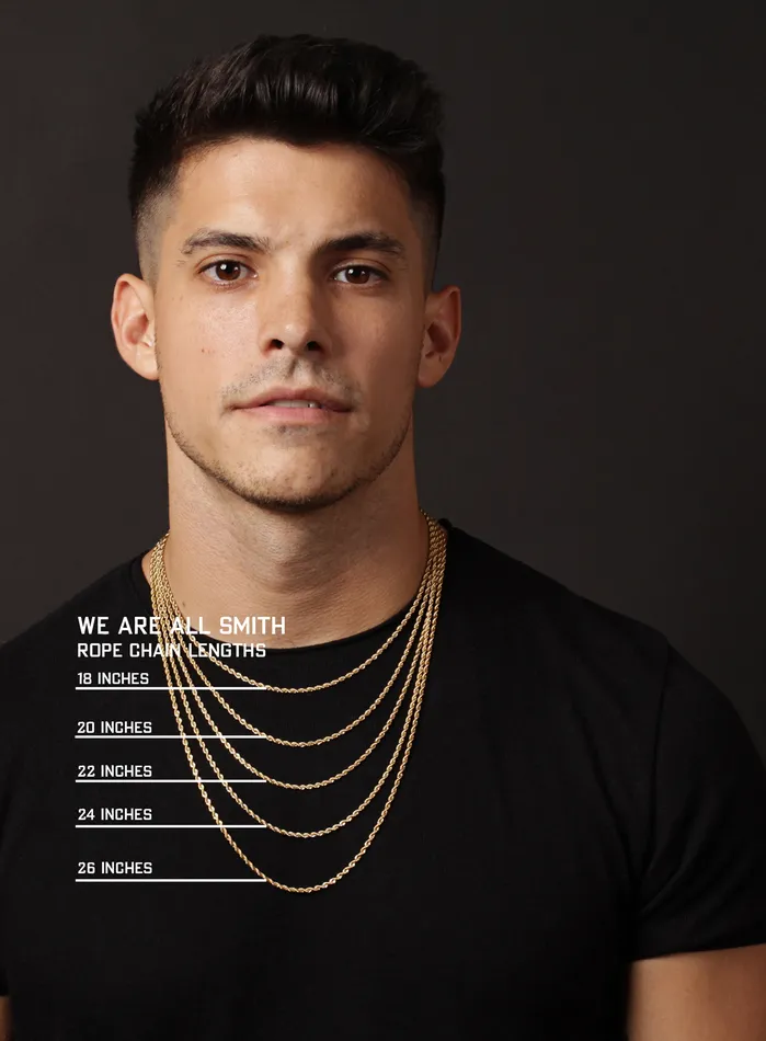 Gold Ring Necklace on rope style chain WE ARE ALL SMITH Mens Jewelry Clothing Necklaces