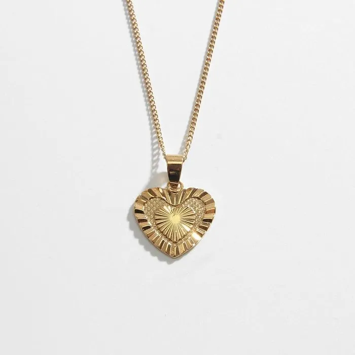 Golden Heart Necklace Biella Vintage Necklaces