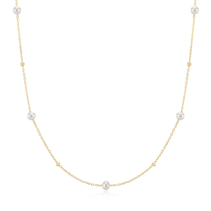 JULIANA Pearl and Gold Beaded Necklace AURELIE GI Necklaces