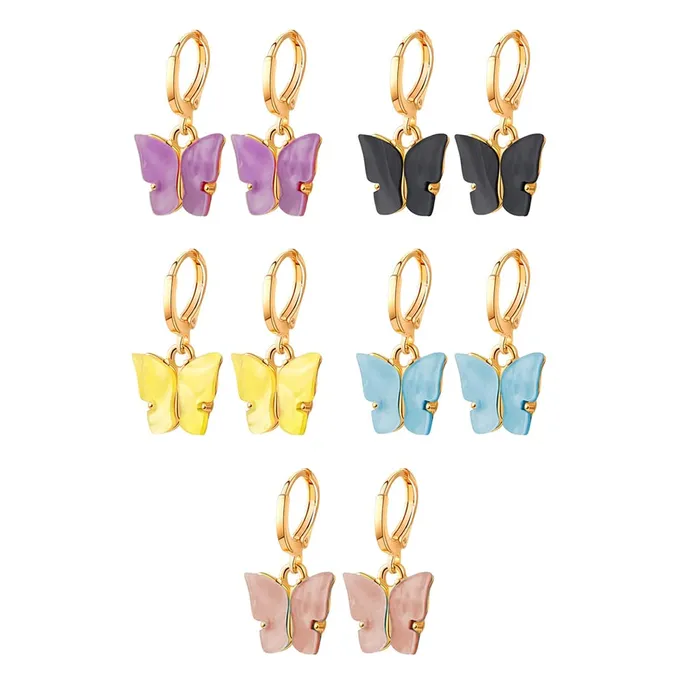 Kairangi Earrings Kairangi Earring For Women Combo Pack Of 5 Pairs Gold Toned Huggie Hoops With Attached Multicolor Butterfly Charm Earrings For Women and Girls Kairangi Earrings Kairangi Earring For Women Combo Pack Of 5 Pairs Gold Toned Huggie Hoops With Attached Multicolor Butterfly Charm Earrings For Women and Girls