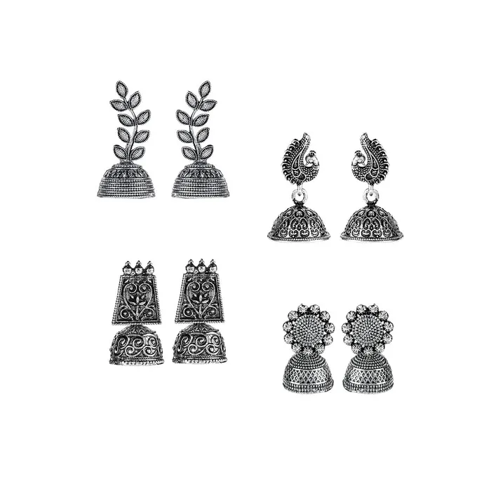 Kairangi Necklaces Kairangi Earrings for Women and Girls Traditional Silver Oxidised Jhumka German Silver Earring Set Floral Jhumki Earrings Combo Birthday Gift For Girls and Women Anniversary Gift for Wife Kairangi Necklaces Kairangi Earrings for Women and Girls Traditional Silver Oxidised Jhumka German Silver Earring Set Floral Jhumki Earrings Combo Birthday Gift For Girls and Women Anniversary Gift for Wife