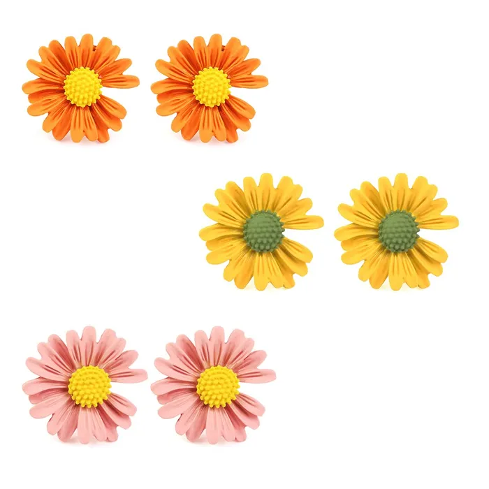 Kairangi Stud Earrings for Women Combo of 3 Pairs Multicolor Floral Stud Earrings fow Women and Girls Kairangi Necklaces