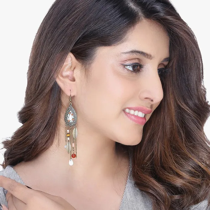 Kairangi Tassel Earrings for Women Vintage Ethnic Fusion Tassel Earring for Women and Girls Kairangi Earrings