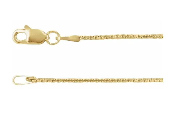 Kamoka Pearl Necklaces 14K Yellow Gold 1 mm Rounded Box Chain