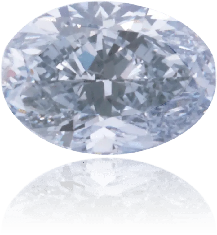 Langerman Diamonds Earrings Natural Blue Diamond Oval 060 ct Polished
