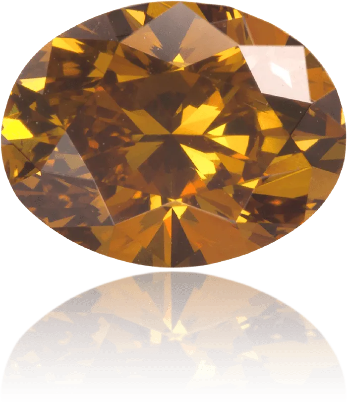Langerman Diamonds Earrings Natural Orange Diamond Oval 101 ct Polished