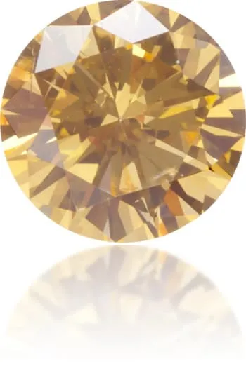 Langerman Diamonds Earrings Natural Orange Diamond Round 040 ct Polished