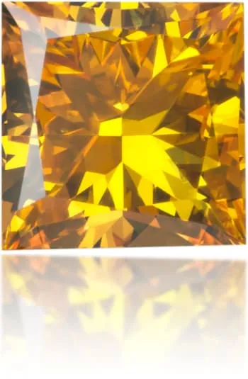 Langerman Diamonds Earrings Natural Orange Diamond Square 073 ct Polished