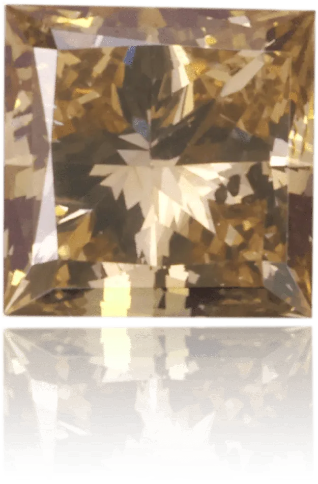 Langerman Diamonds Natural Brown Diamond Square 027 ct Polished Earrings