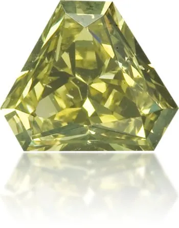Langerman Diamonds Natural Green Diamond Triangle 040 ct Polished Earrings