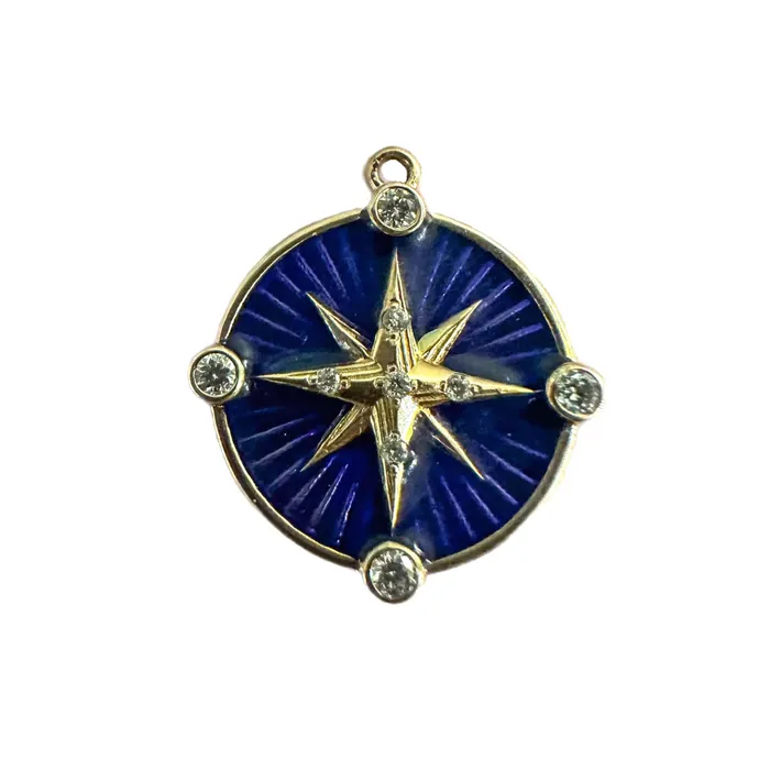 Lingua Rings Enamel Compass
