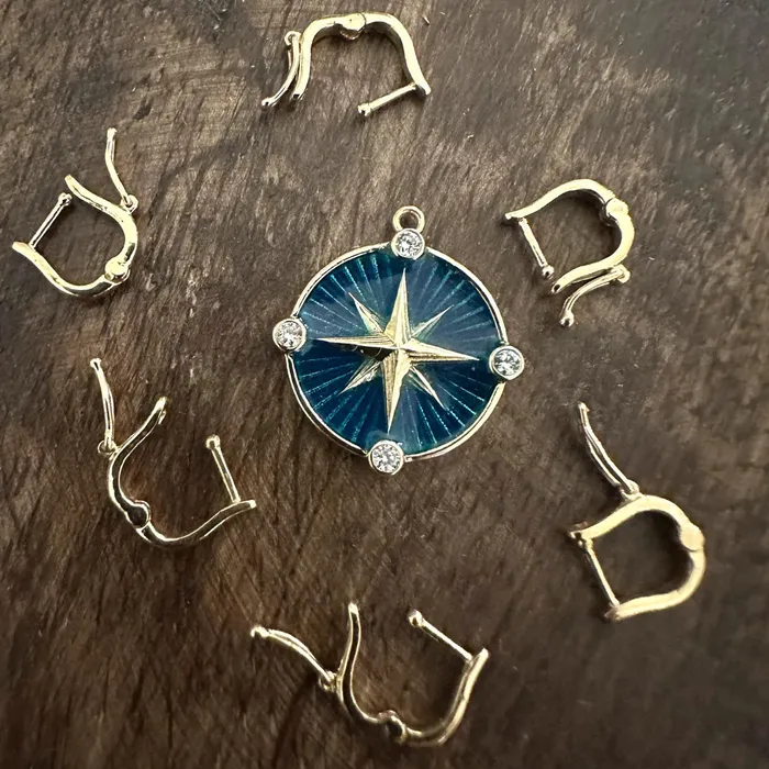 Lingua Rings Enamel Compass