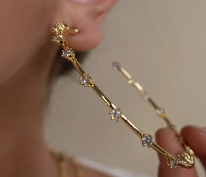LUV AJ Earrings Stardust Statement Hoops LUV AJ Earrings Stardust Statement Hoops